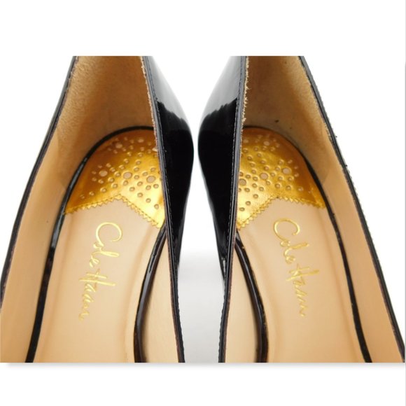 COLE HAAN Nike Air Dark Brown Patent Leather Heel Pumps 5.5 - Picture 8 of 8